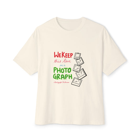 White Paw Print Oversized Boxy Tee Printify