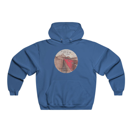 Hand-Drawn Desert Men's NUBLEND® Hooded Sweatshirt - snazzymerch