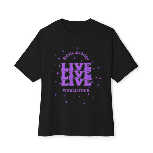Olivia Rodrigo Live World Tour-Oversized Tee Printify