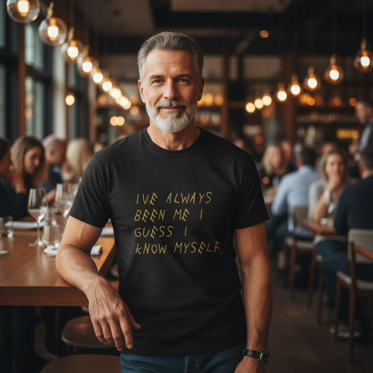 Know Myself Lyric Script Heavy Cotton Tee Printify