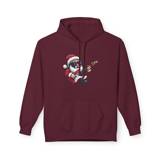 Rockstar Santa Christmas Hoodie β Music Lover Holiday Edition Printify