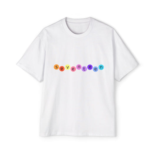 Color Pop Seventeen Men's Heavy Oversized Tee - snazzymerch