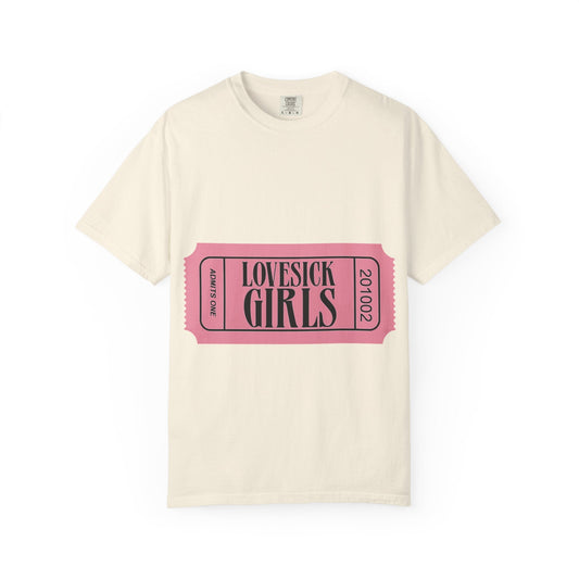 Lovesick Girls Ticket β Dyed T-shirt Printify