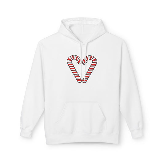 Candy Cane Heart Christmas Hoodie – Holiday Edition Printify