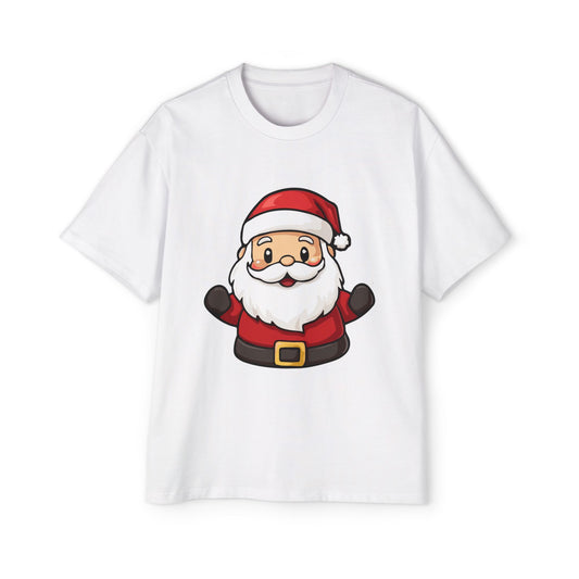 Cute Santa Claus Oversized Tee – Festive Christmas Cartoon T-Shirt Printify