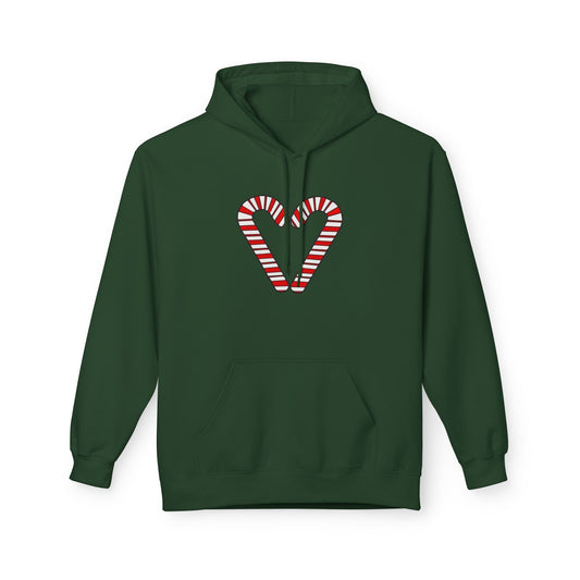 Candy Cane Heart Christmas Hoodie – Holiday Edition Printify