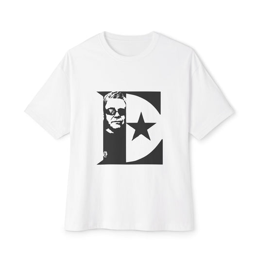 Black & White Portrait Unisex Oversized Boxy Tee - snazzymerch