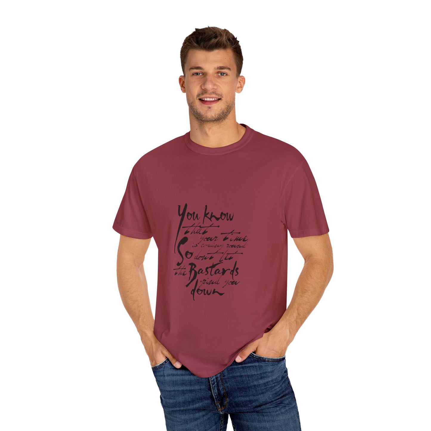 Bold Outline Logo Unisex Garment-Dyed T-shirt - snazzymerch