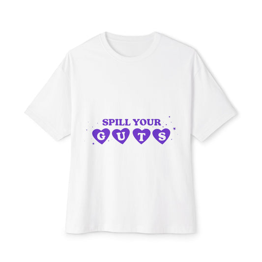 Spill Your Guts Heart-Oversized Tee Printify