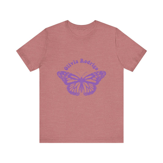 Olivia Rodrigo Unisex Jersey Short Sleeve Tee - With Butterfly Printify