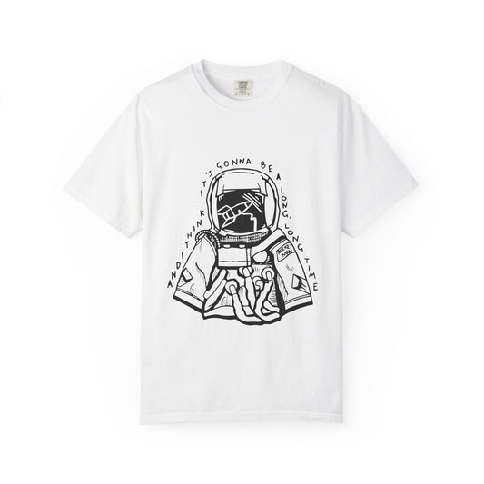 Outline Face Design Unisex Garment-Dyed T-shirt - snazzymerch