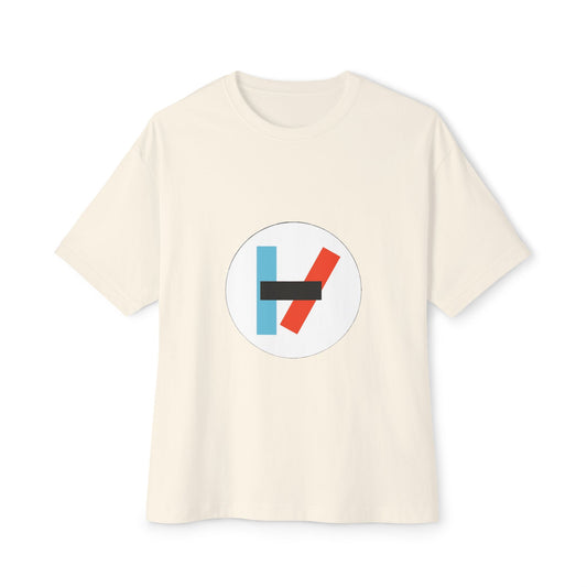 Circle Flame Unisex Oversized Boxy Tee - snazzymerch