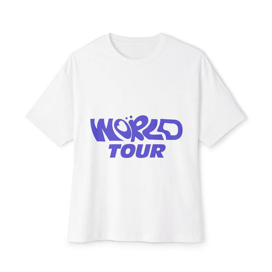 World Tour Bubble Letter-Oversized Tee Printify