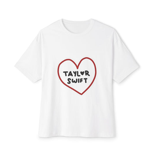 Heartbeats & Midnights Unisex Oversized Boxy Tee Printify