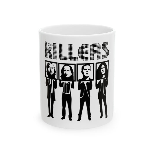 Retro Block Letter Ceramic Mug, (11oz, 15oz) - snazzymerch