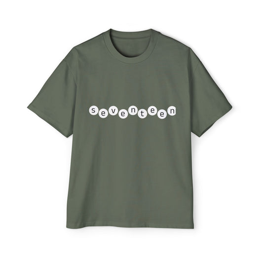 Minimal White Orbit Men's Heavy Oversized Tee - snazzymerch