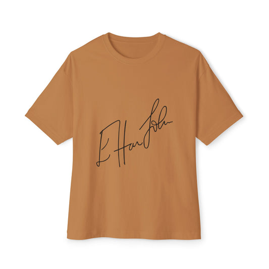 Rainbow Hat Illustration Unisex Oversized Boxy Tee - snazzymerch