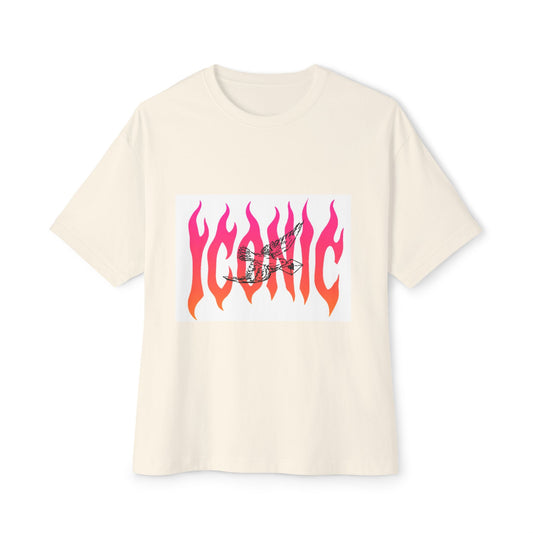 Flame Flight Iconic Unisex Oversized Boxy tee Printify