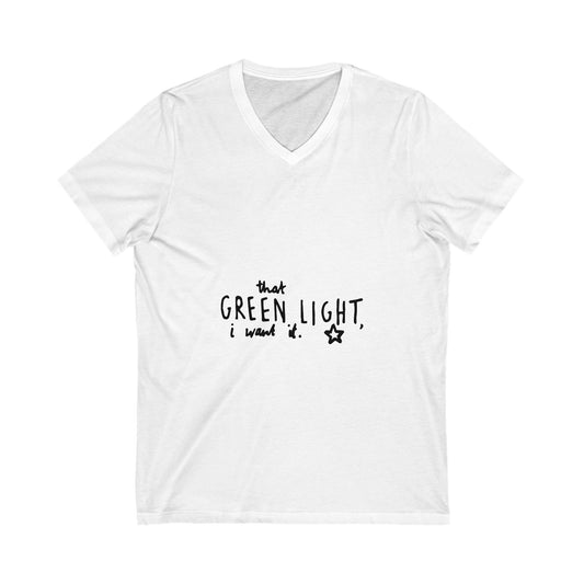 Cosmic Bloom Unisex Jersey Short Sleeve V-Neck Tee - snazzymerch