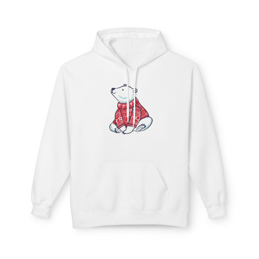 Cozy Polar Bear Christmas Hoodie – Holiday Edition Printify
