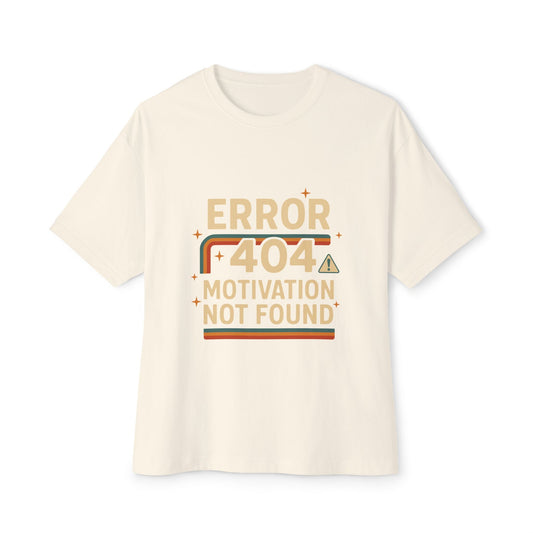 Unisex Oversized Tee β Snazzy Error 404 Edition Printify