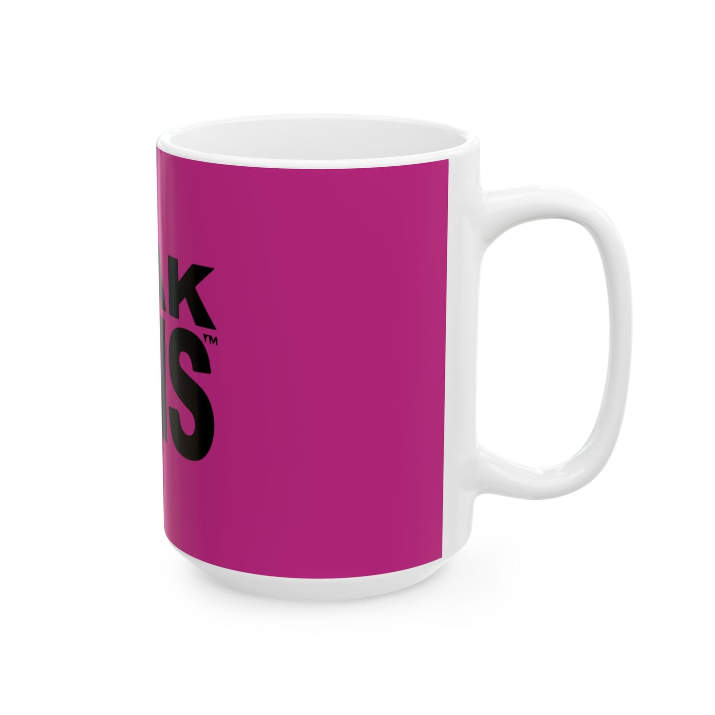 Bold Lettering Ceramic Mug, (11oz, 15oz) - snazzymerch