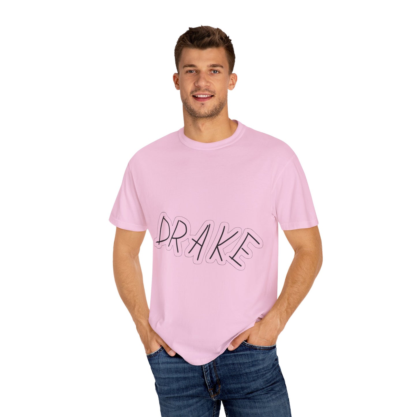 Dra-ke Graffiti Script Dyed Tshirt Printify