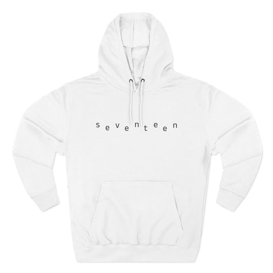 Minimal White Orbit Three-Panel Fleece Hoodie - snazzymerch