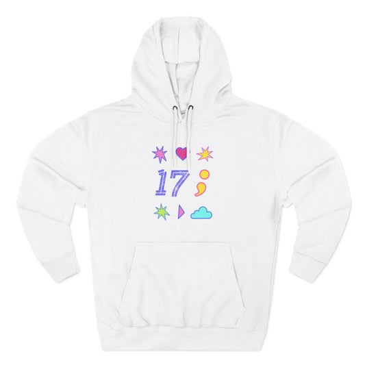 Symbols of 17 Aesthetic Three-Panel Fleece Hoodie - snazzymerch
