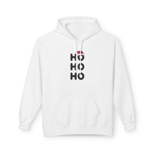 HO HO HO Christmas Typography Hoodie – Holiday Edition Printify