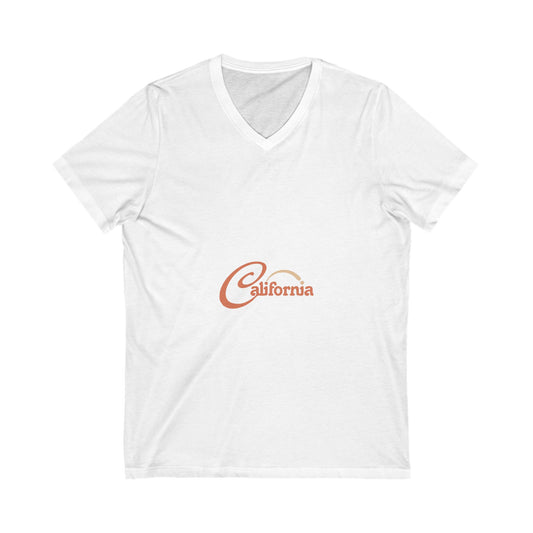 California Dream Unisex Jersey Short Sleeve V-Neck Tee - snazzymerch