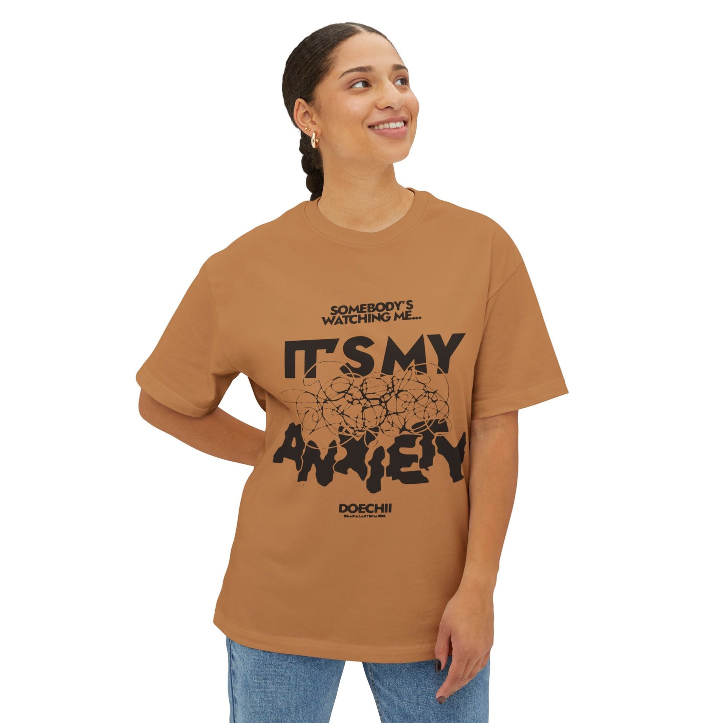 Block Font Quote Unisex Oversized Boxy Tee - snazzymerch