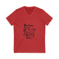Bold Outline Logo Unisex Jersey Short Sleeve V-Neck Tee - snazzymerch