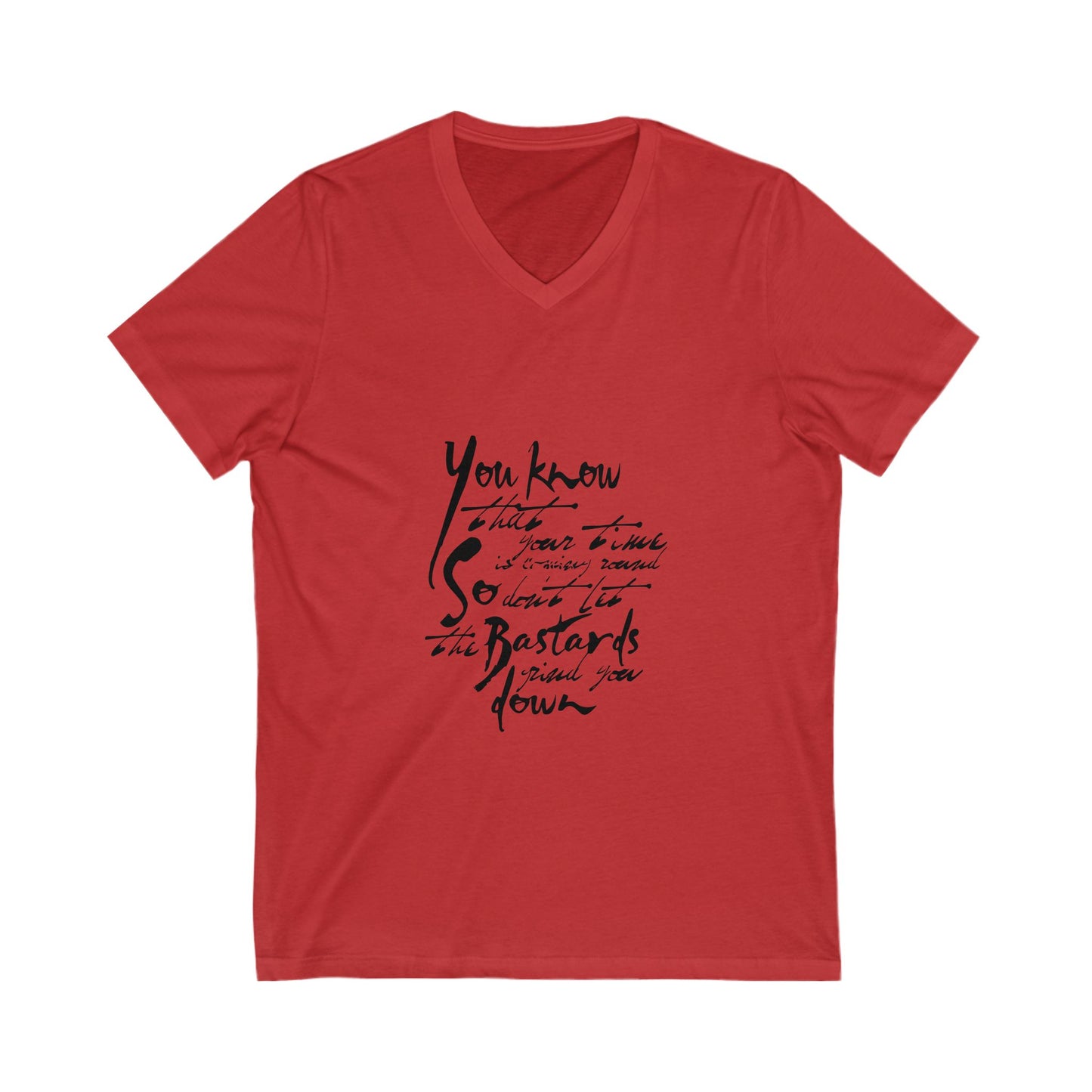 Bold Outline Logo Unisex Jersey Short Sleeve V-Neck Tee - snazzymerch
