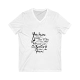 Bold Outline Logo Unisex Jersey Short Sleeve V-Neck Tee - snazzymerch