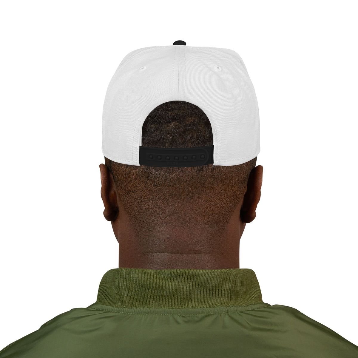 Orange Lightning Text Logo Snapback Cap Printify