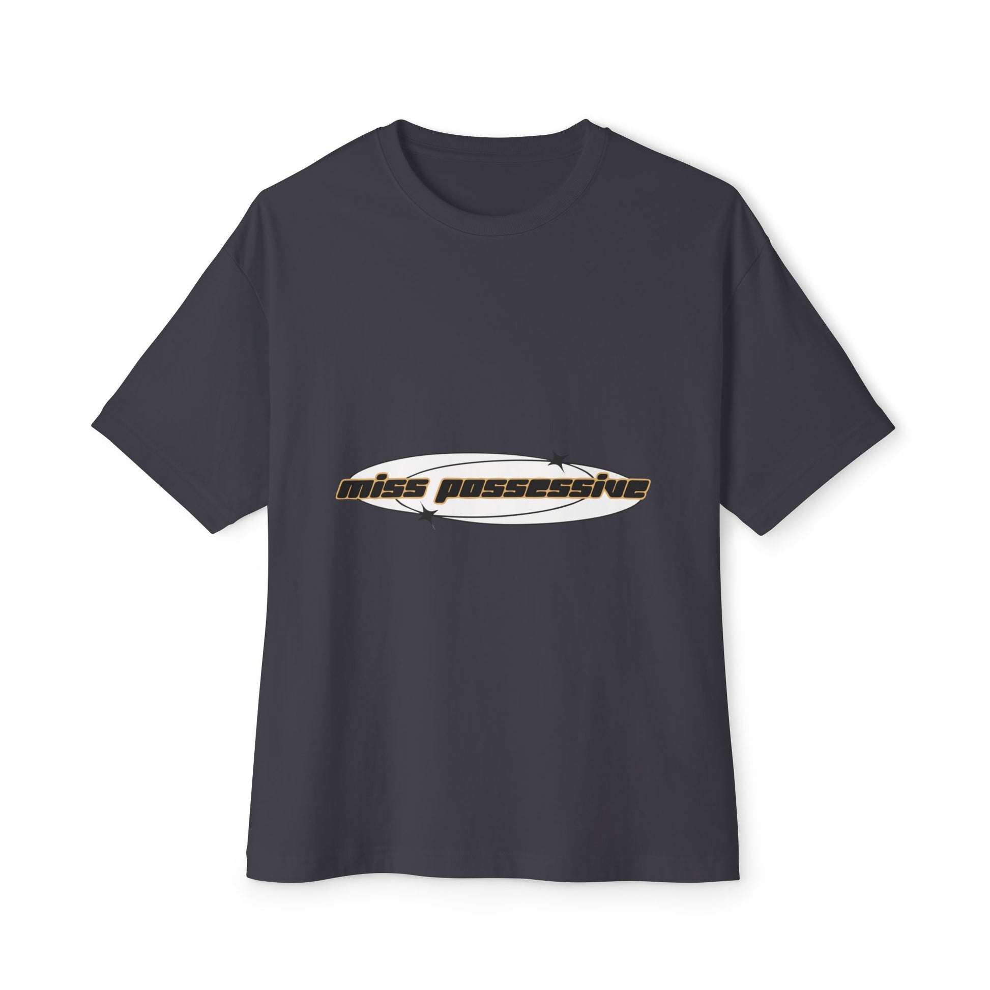 Cut-Out Text Unisex Oversized Boxy Tee - snazzymerch