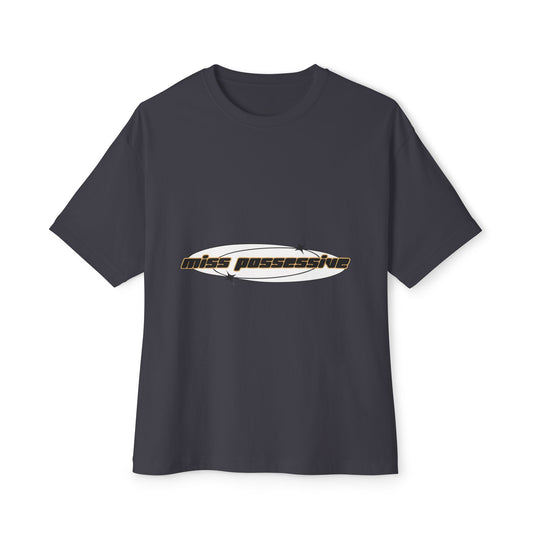 Cut-Out Text Unisex Oversized Boxy Tee - snazzymerch