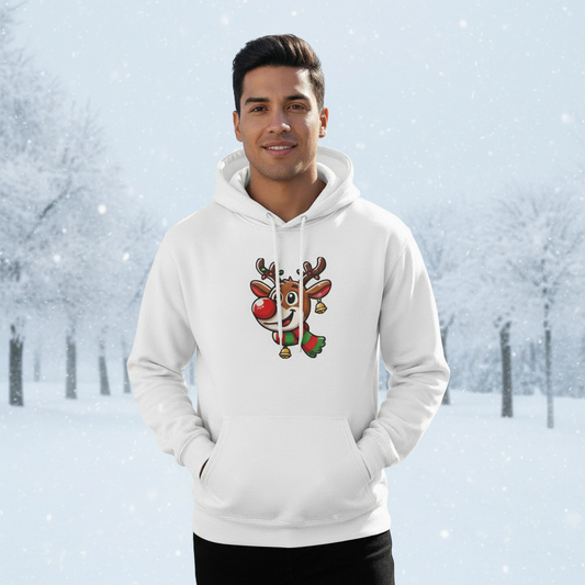 Cute Cartoon Rudolph Hoodie – Christmas Special Printify