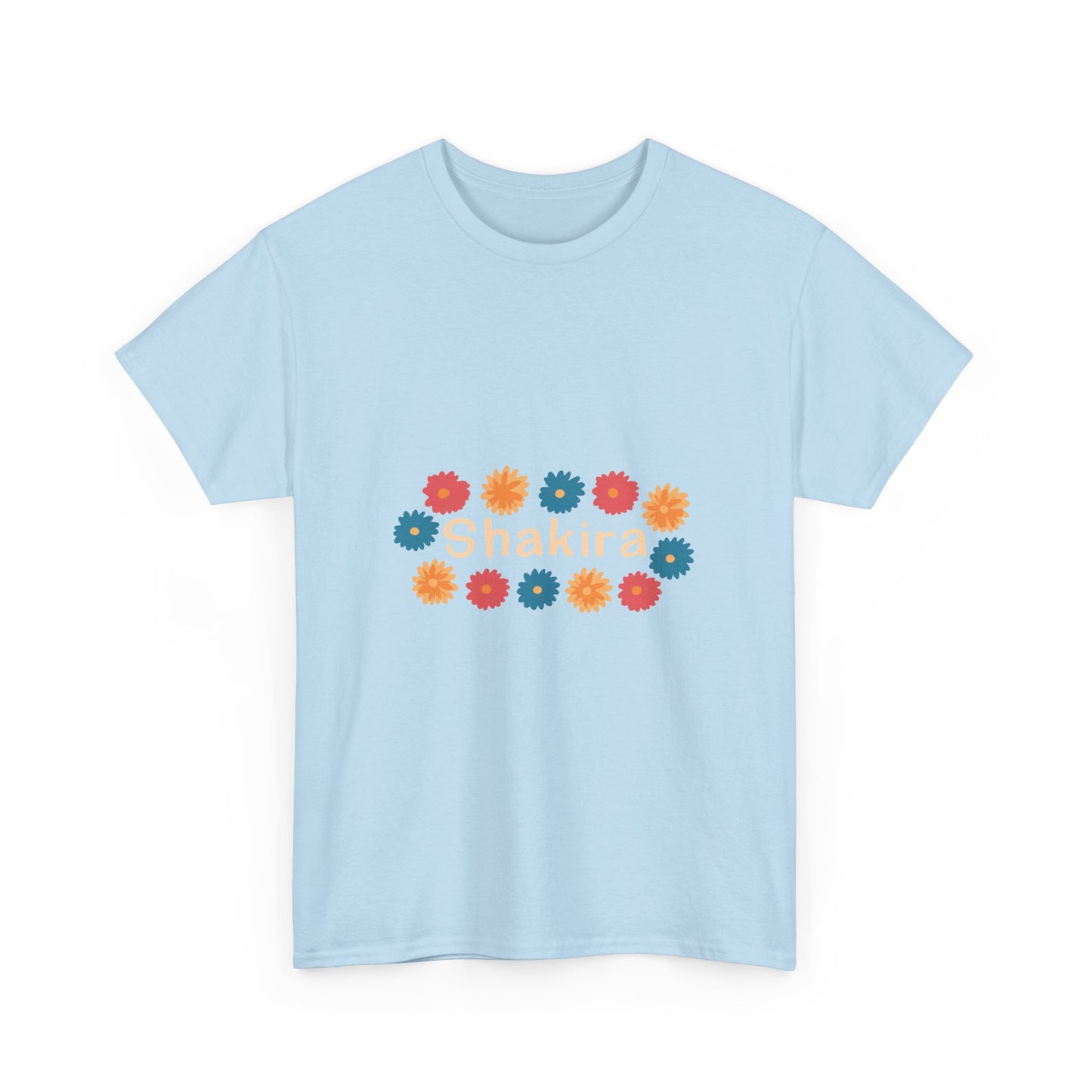 Retro Floral Groove Unisex Heavy cotton tee Printify