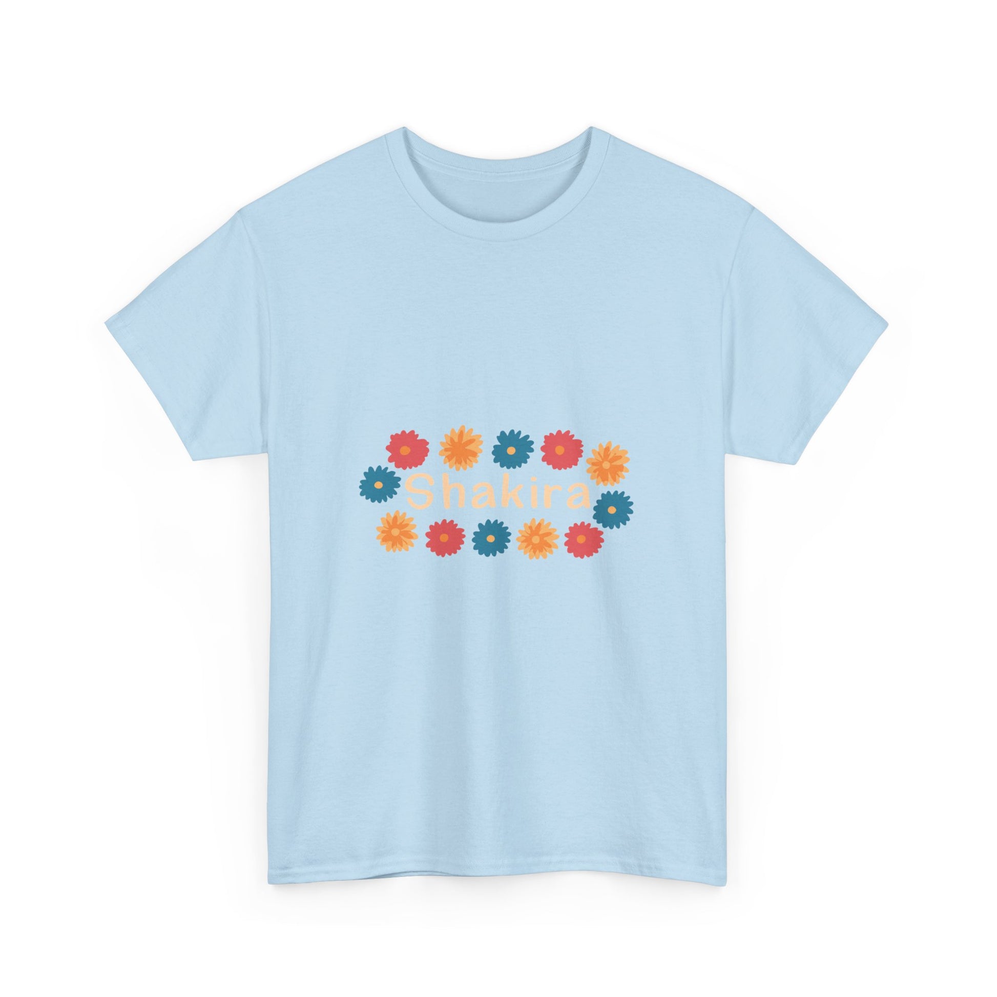 Retro Floral Groove Unisex Heavy cotton tee Printify