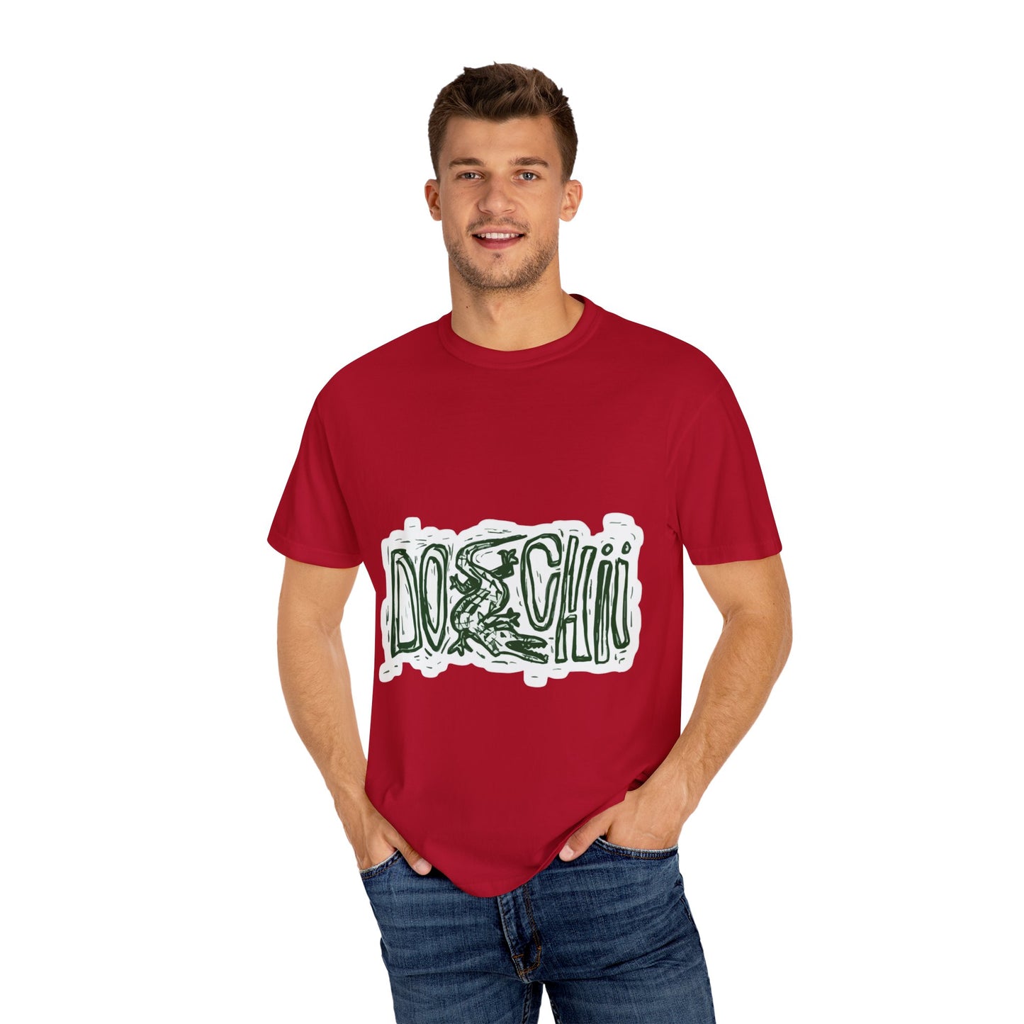 Lizard Lettering Unisex Garment-Dyed T-shirt - snazzymerch