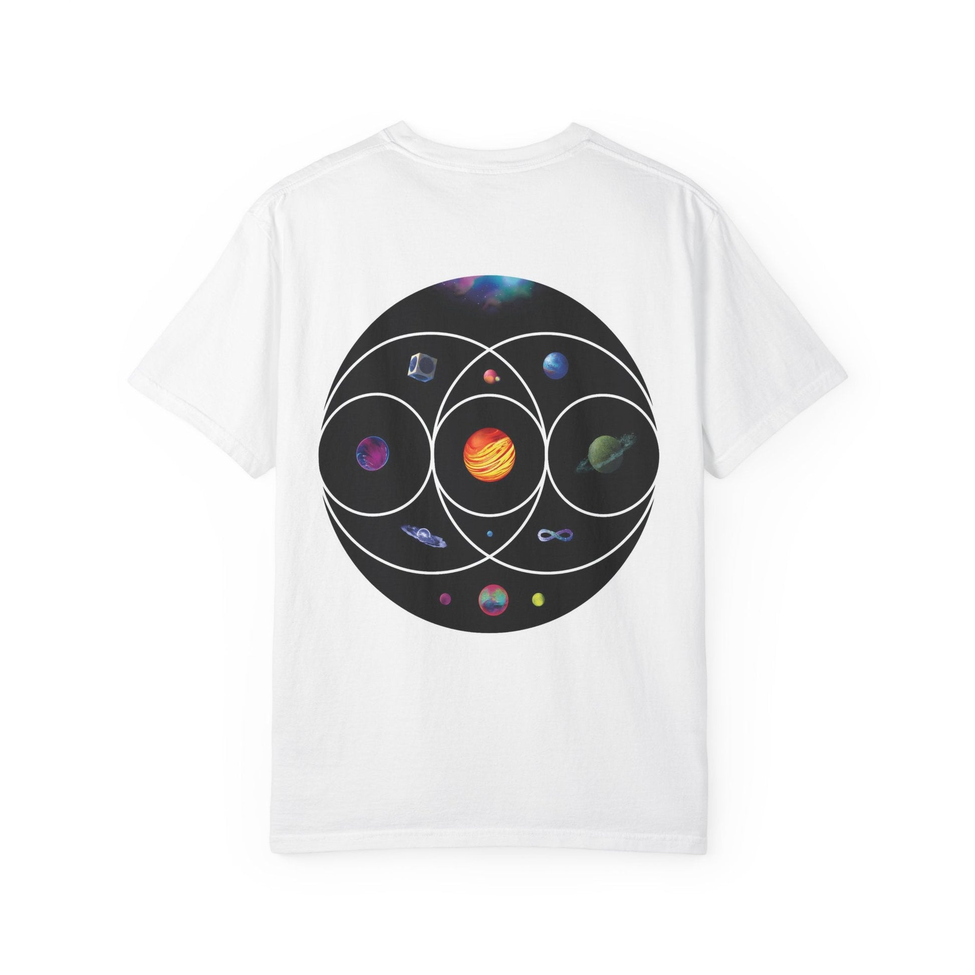 Unisex Garment-Dyed T-Shirt Inspired by Coldplay’s Illustration Concept_B Printify