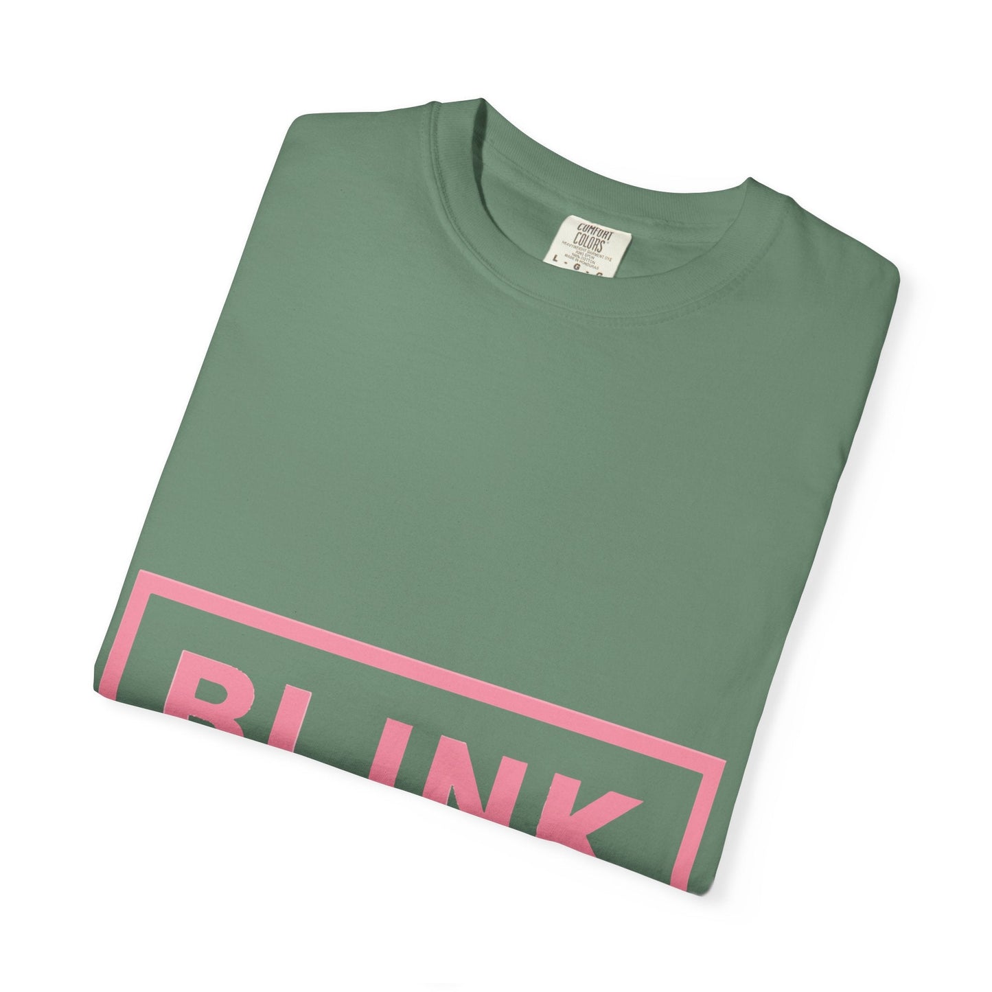Minimal BLINK Logo – Dyed T-shirt Printify