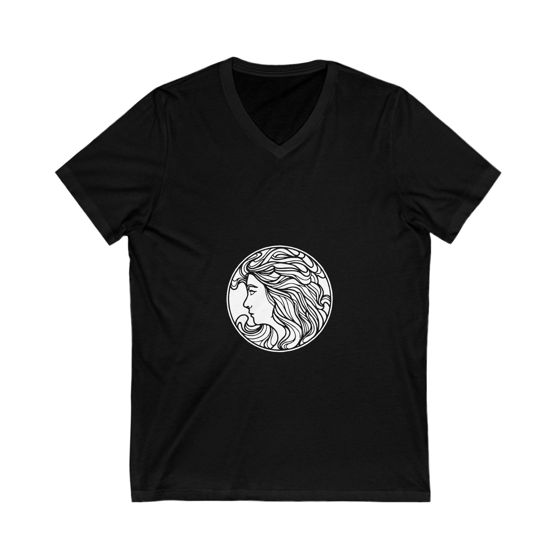 Muse Silhouette Unisex Jersey Short Sleeve V-Neck Tee - snazzymerch