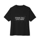 Stand Tall Live Free Unisex oversized Boxy Tee - snazzymerch
