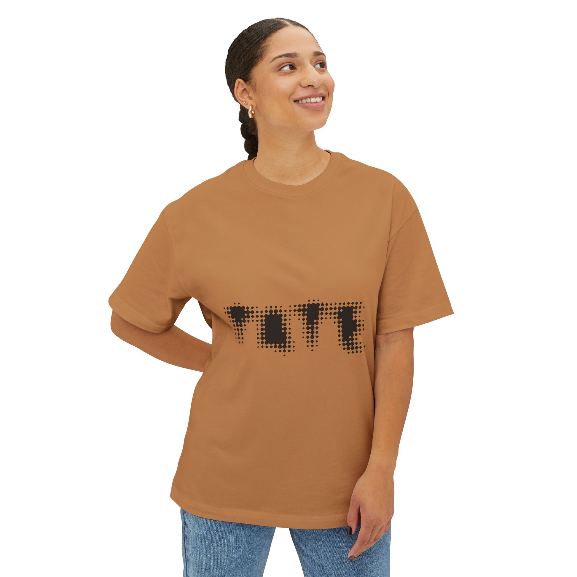 Outline Varsity Unisex Oversized Boxy Tee - snazzymerch