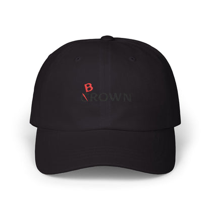 Abstract Red Flag Typography Classic Dad Cap - snazzymerch