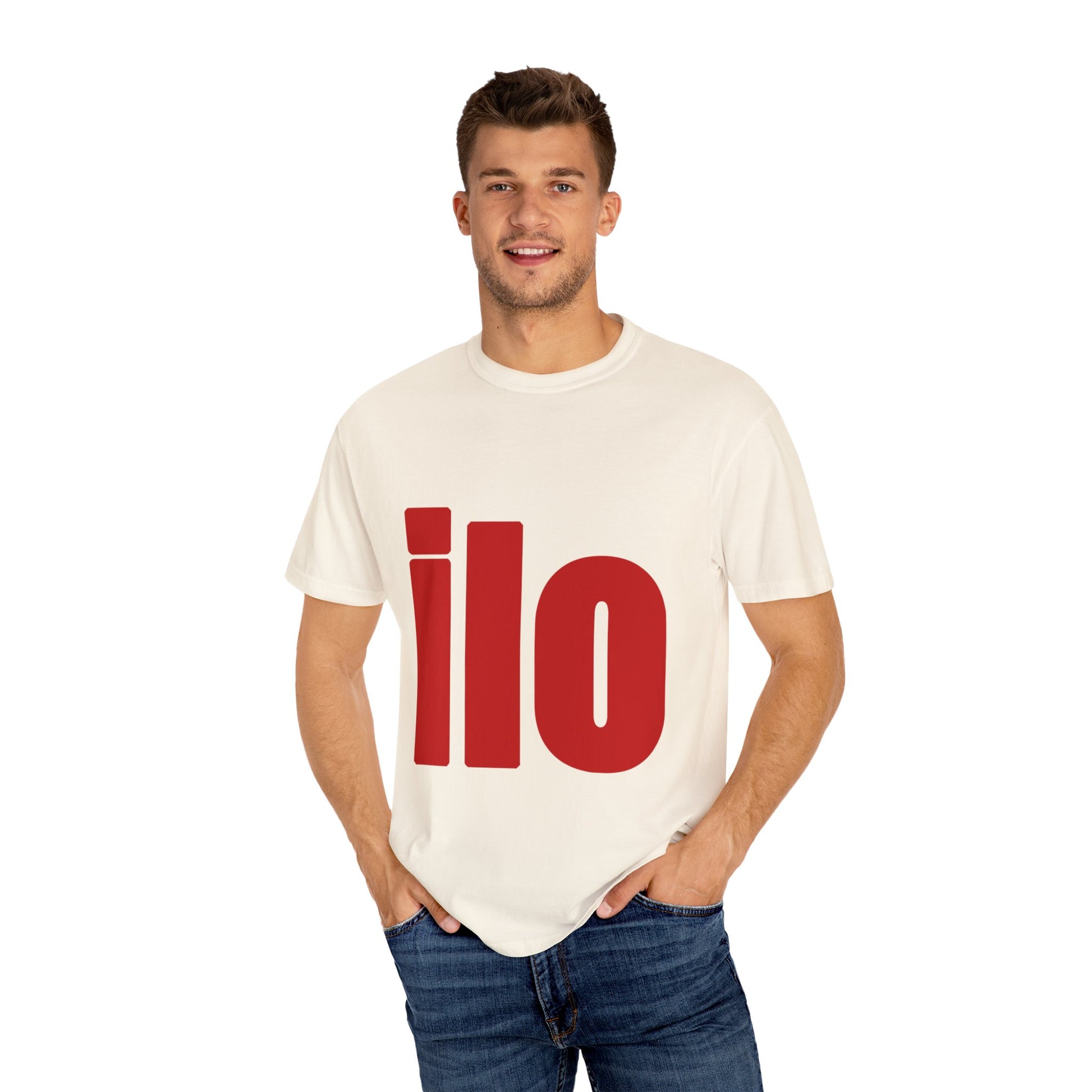 Billie Eilish Inspired Dyed T-shirt – Bold Red Block Edition Printify