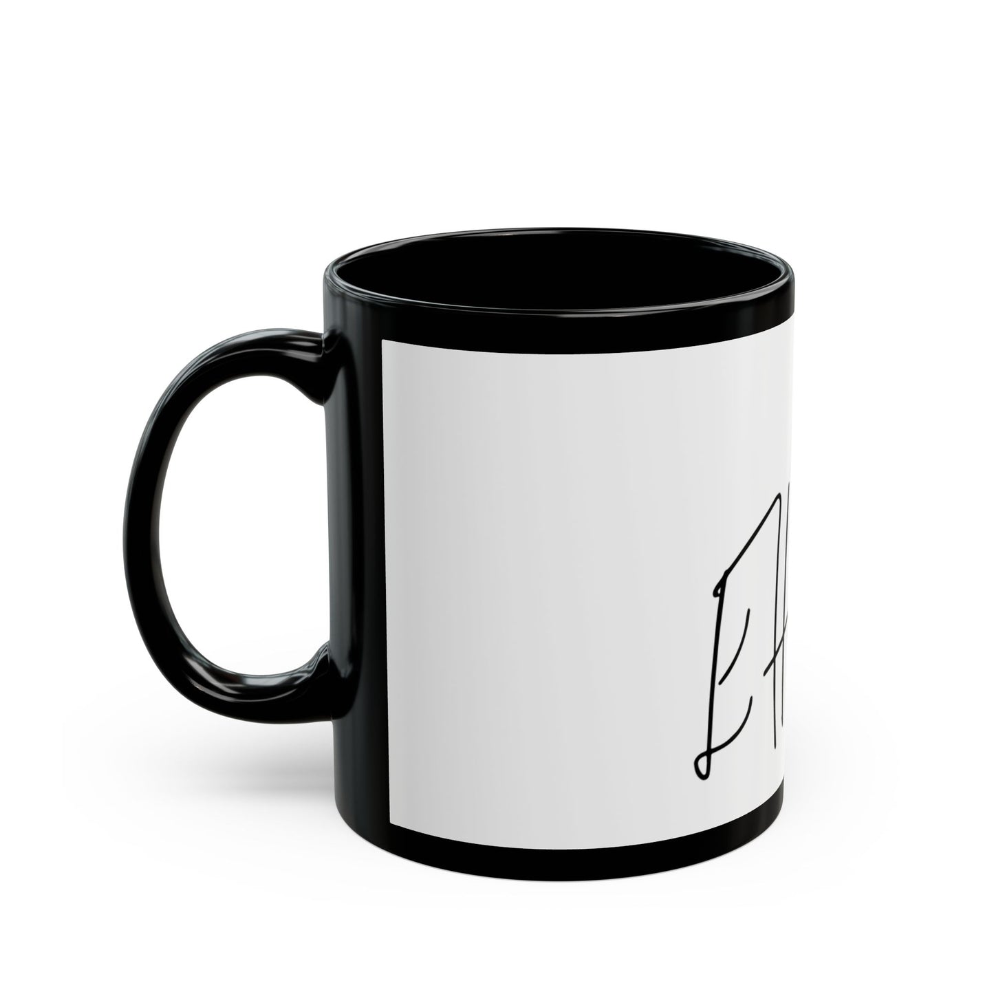 Rainbow Hat Illustration Black Mug (11oz, 15oz) - snazzymerch
